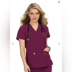 koi Next Gen Hustle and Heart Women's 3-Pocket Stretch Scrub Top